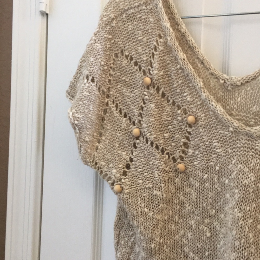 FINAL MARKDOWN Decorative it’s pure Gould ladies knit top large - Picture 2 of 5